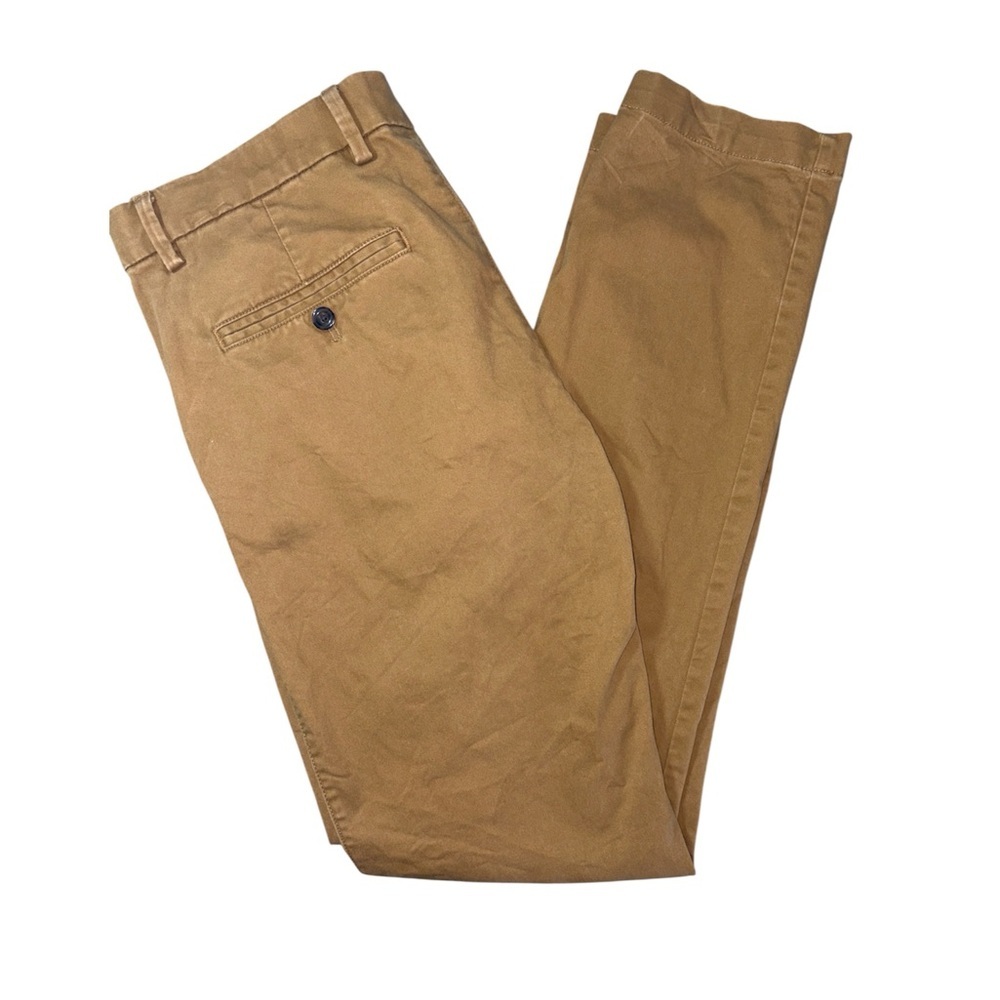 EUC Gap Essential Khaki Skinny‎ Fit Palomino Brown Chino Pants Men’s Size 33X32 - Picture 10 of 10